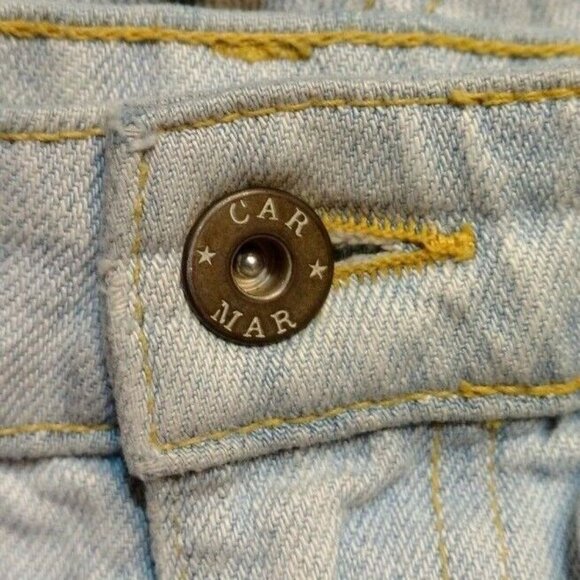 CARMAR Womens Jeans Size 25 Distressed Grunge Hippie Boho Streetwear Low Rise - Picture 5 of 8